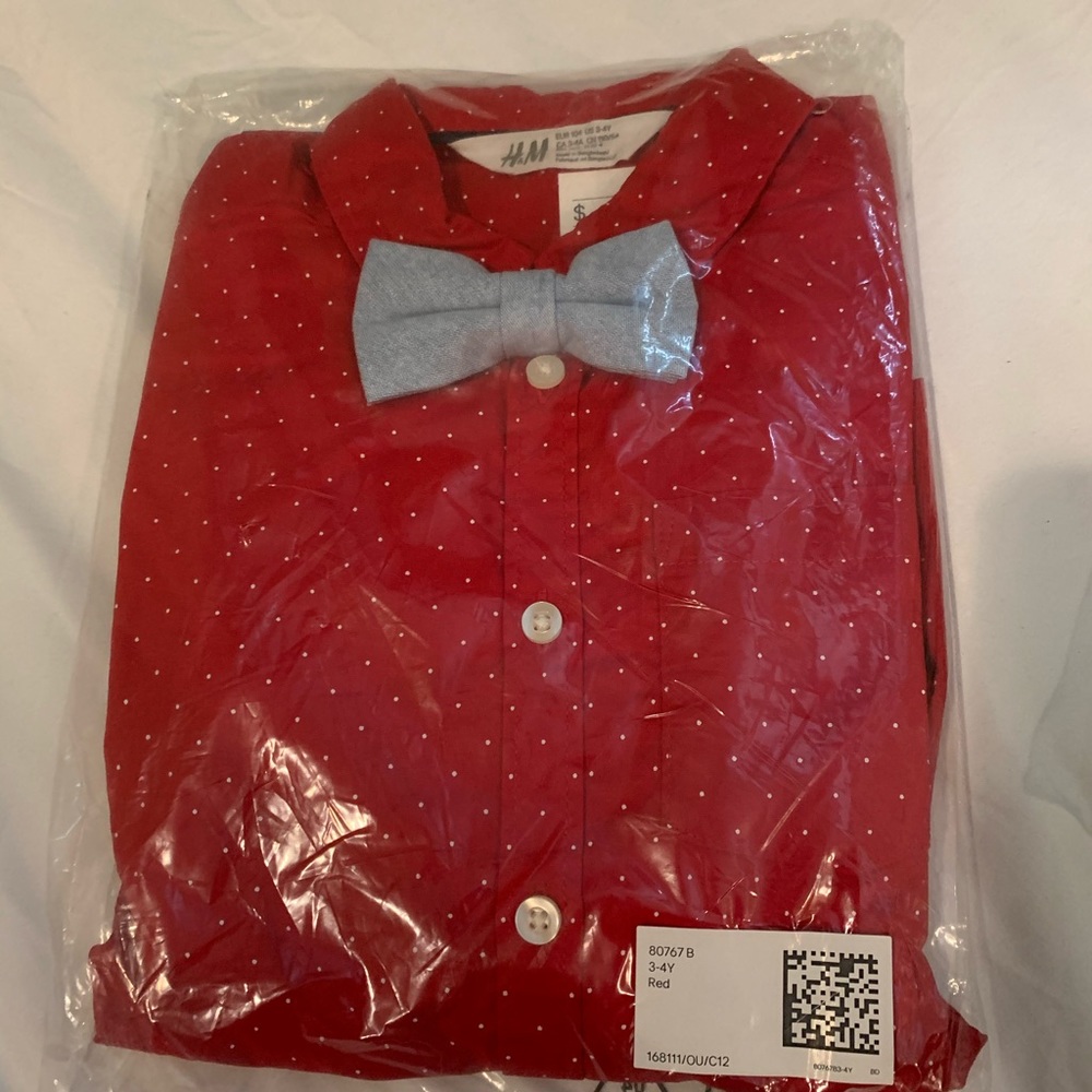 Shirt, bow tie, and pants set!